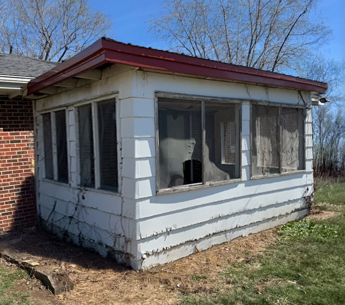 Sunroom demolition & site cleanup before Wreck & Roll started
